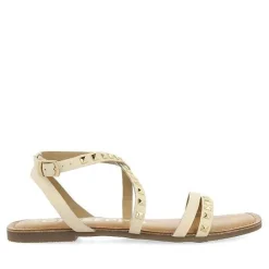 Gioseppo Sandalias Planas<Sandalias De Piel Con Tachuelas Blanco Rojo Para Mujer Maizi