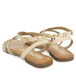 Gioseppo Sandalias Planas<Sandalias De Piel Con Tachuelas Blanco Rojo Para Mujer Maizi