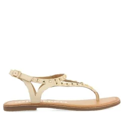 Gioseppo Sandalias Planas<Sandalias De Piel Con Tachuelas Blanco Rojo Para Mujer Trilby