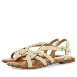Gioseppo Sandalias Planas<Sandalias De Piel Con Tirantes Cruzados Blanco Rojo Para Mujer Golaj