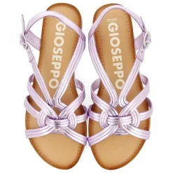 Gioseppo Sandalias Planas<Sandalias De Piel Con Tirantes Cruzados Lavanda Para Mujer Golaj