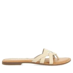 Gioseppo Sandalias Planas<Sandalias De Piel Con Tirantes Blanco Rojo Para Mujer Cayuse