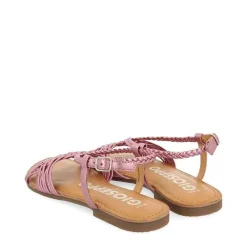 Gioseppo Sandalias Planas<Sandalias De Piel Con Tirantes Cruzados Rosa Para Mujer Aidone