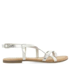 Gioseppo Sandalias Planas<Sandalias De Piel Con Tirantes Finos Plata Para Mujer Coursan