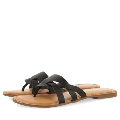Gioseppo Sandalias Planas<Sandalias De Piel Con Tiras Negras Para Mujer Cayuse