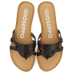 Gioseppo Sandalias Planas<Sandalias De Piel Con Tiras Negras Para Mujer Cayuse