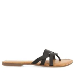 Gioseppo Sandalias Planas<Sandalias De Piel Con Tiras Negras Para Mujer Cayuse