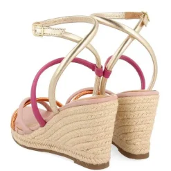 Gioseppo Sandalias Cuña<Sandalias De Piel Con Tirantes Finos Multicolor Y Cuña Alta De Yute Para Mujer Rometta
