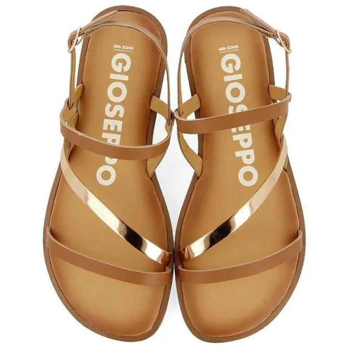 Gioseppo Sandalias Planas<Sandalias De Piel Con Tiras De Piel Y Metalicas Para Mujer Carbis
