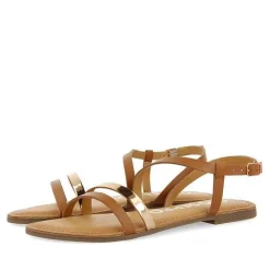 Gioseppo Sandalias Planas<Sandalias De Piel Con Tiras De Piel Y Metalicas Para Mujer Bargeme