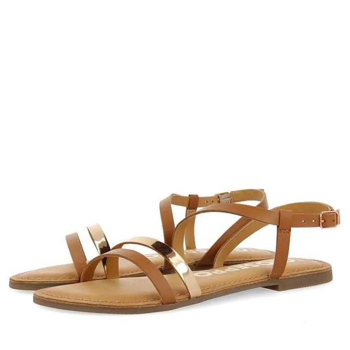 Gioseppo Sandalias Planas<Sandalias De Piel Con Tiras De Piel Y Metalicas Para Mujer Bargeme