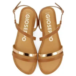 Gioseppo Sandalias Planas<Sandalias De Piel Con Tiras De Piel Y Metalicas Para Mujer Bargeme