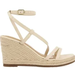 Gioseppo Sandalias Cuña<Sandalias De Piel Con Tirantes Y Cuña Alta De Yute Blanco Rojo Para Mujer Orikum
