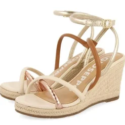 Gioseppo Sandalias Cuña<Sandalias De Piel Con Tirantes Finos Multicolor Y Cuña Alta De Yute Para Mujer Rometta