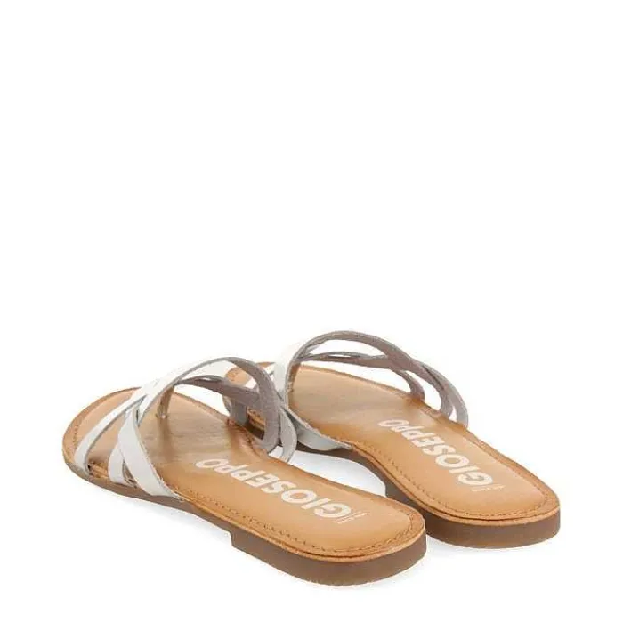 Gioseppo Sandalias Planas<Sandalias De Piel Con Tiras Plata Para Mujer Cayuse