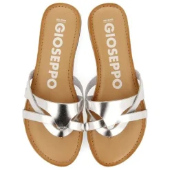 Gioseppo Sandalias Planas<Sandalias De Piel Con Tiras Plata Para Mujer Cayuse