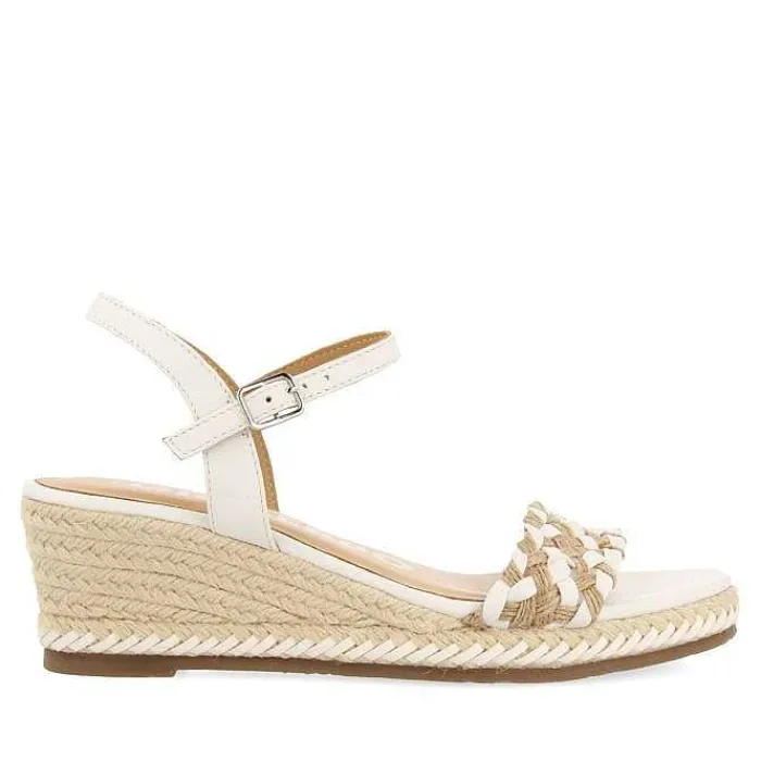Gioseppo Sandalias Cuña<Sandalias De Piel Con Trenzado Bicolor Y Cuña De Yute Para Mujer Sunol