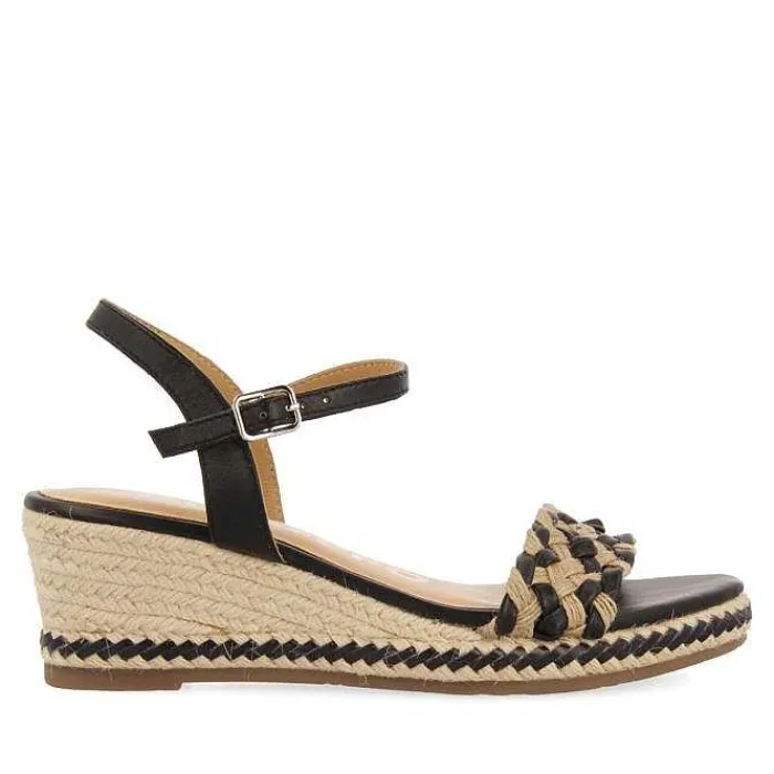 Gioseppo Sandalias Cuña<Sandalias De Piel Con Trenzado Bicolor Y Cuña De Yute Para Mujer Sunol