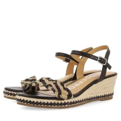 Gioseppo Sandalias Cuña<Sandalias De Piel Con Trenzado Bicolor Y Cuña De Yute Para Mujer Sunol