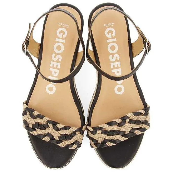 Gioseppo Sandalias Cuña<Sandalias De Piel Con Trenzado Bicolor Y Cuña De Yute Para Mujer Sunol