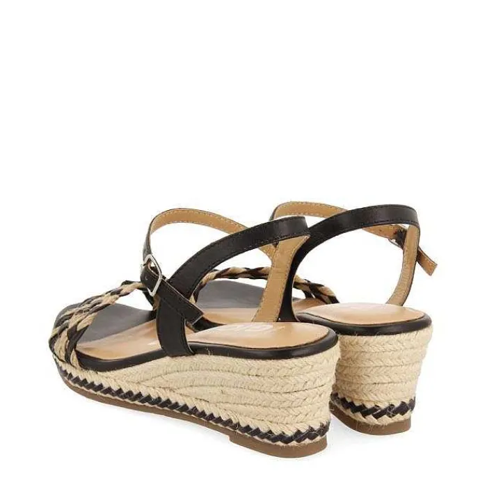 Gioseppo Sandalias Cuña<Sandalias De Piel Con Trenzado Bicolor Y Cuña De Yute Para Mujer Sunol
