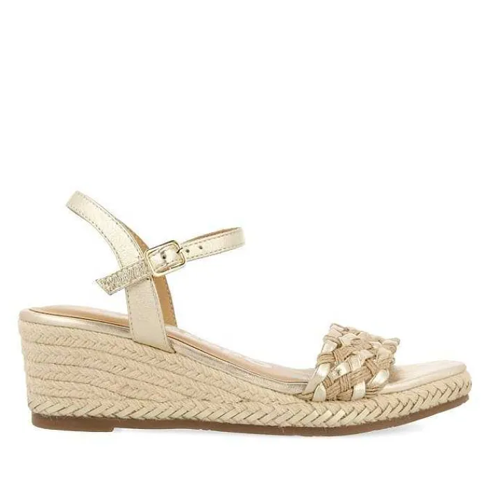 Gioseppo Sandalias Cuña<Sandalias De Piel Con Trenzado Bicolor Y Cuña De Yute Para Mujer Sunol