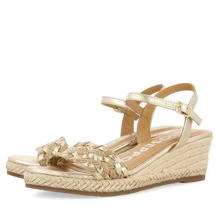 Gioseppo Sandalias Cuña<Sandalias De Piel Con Trenzado Bicolor Y Cuña De Yute Para Mujer Sunol