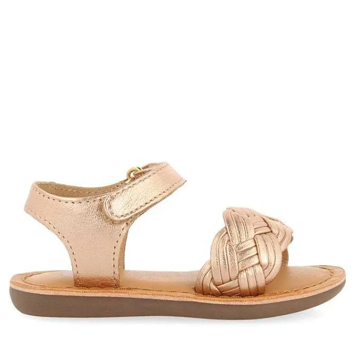Gioseppo Bebe |Sandalias Bebe Nina<Sandalias De Piel Con Trenzado Y Cierre Ajustable Para Bebe Flushe Oro Rosa