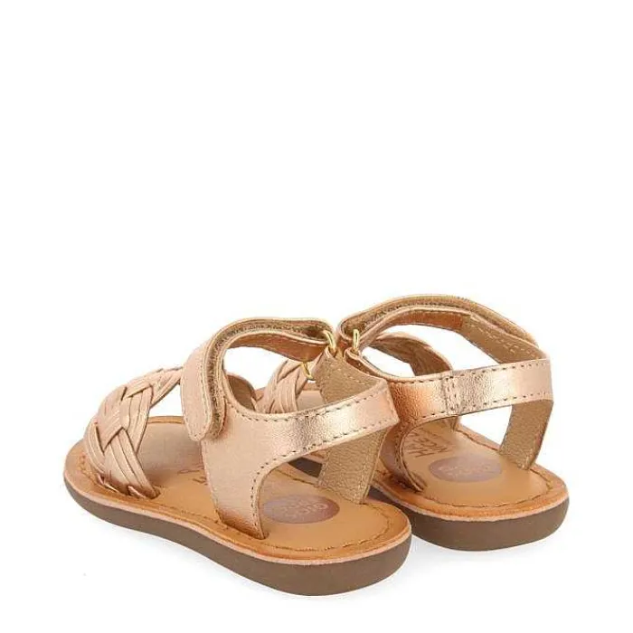 Gioseppo Bebe |Sandalias Bebe Nina<Sandalias De Piel Con Trenzado Y Cierre Ajustable Para Bebe Flushe Oro Rosa