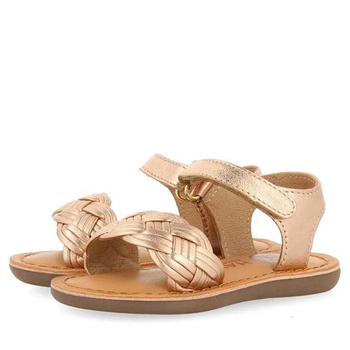 Gioseppo Bebe |Sandalias Bebe Nina<Sandalias De Piel Con Trenzado Y Cierre Ajustable Para Bebe Flushe Oro Rosa