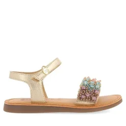 Gioseppo Niñas |Sandalias<Sandalias De Piel Dorada Con Adornos De Cuentas Multicolor Para Nina Y Nino Blesle