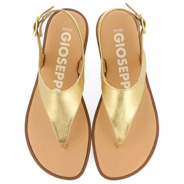 Gioseppo Sandalias Planas<Sandalias De Piel Dorada Para Mujer Fierze
