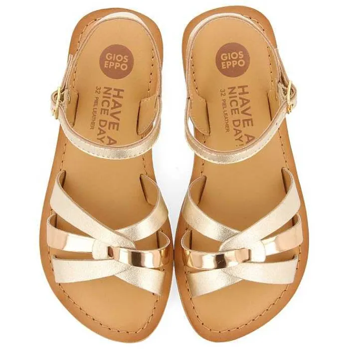 Gioseppo Niñas |Sandalias<Sandalias De Piel Dorada Con Detalle Metalizado Para Nina Y Nino Imbler