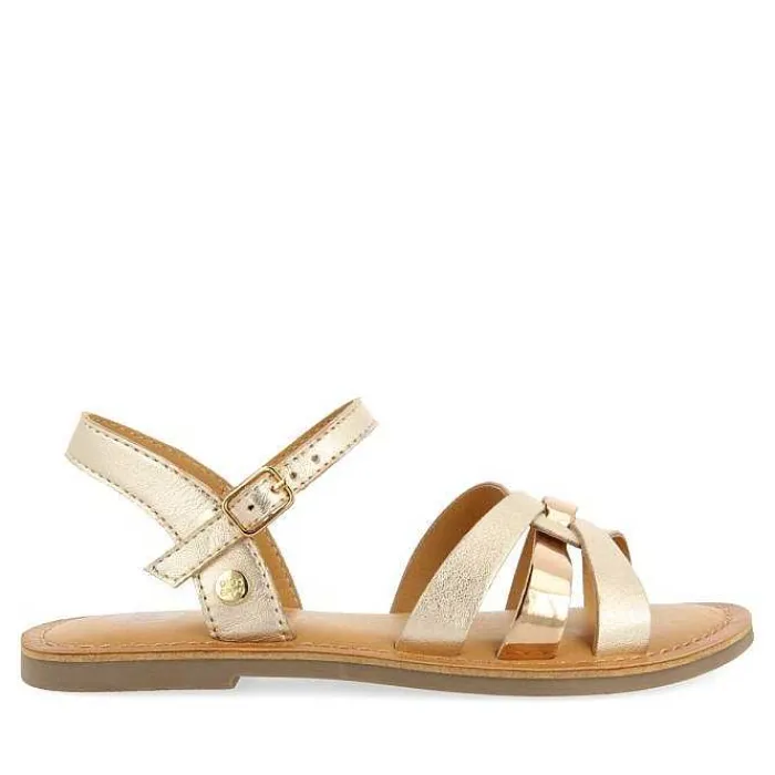 Gioseppo Niñas |Sandalias<Sandalias De Piel Dorada Con Detalle Metalizado Para Nina Y Nino Imbler