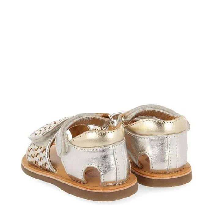 Gioseppo Bebe |Sandalias Bebe Nina<Sandalias De Piel Dorada Con Tira Trenzada Y Cierre Ajustable Para Bebe Athena