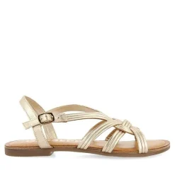 Gioseppo Sandalias Planas<Sandalias De Piel Dorada Con Tirantes Cruzados Para Mujer Golaj