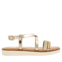Gioseppo Niñas |Sandalias<Sandalias De Piel Dorada Con Trenzados, Brillos Y Accesos Metalicos Para Nina Y Nino Merrill