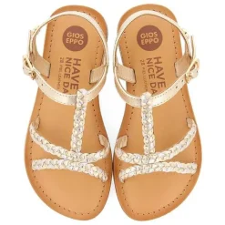 Gioseppo Niñas |Sandalias<Sandalias De Piel Dorada Con Trenzado Para Nina Y Nino Cinisi