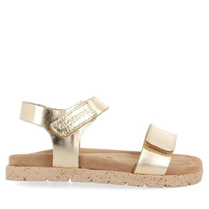 Gioseppo Niñas |Chancletas<Sandalias De Piel Dorada Con Cierres Ajustables Y Suela Tipo Bio Para Nino Y Nina Bude