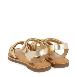 Gioseppo Niñas |Sandalias<Sandalias De Piel Dorada Con Trenzado De Rafia, Brillos Y Accesos Metalicos Para Nina Y Nino Siletz