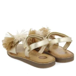 Gioseppo Niñas |Sandalias<Sandalias De Piel Dorada Con Adornos De Tul Multicolor Para Nina Y Nino Bicaj