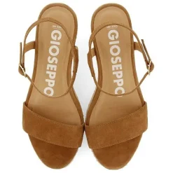 Gioseppo Sandalias Cuña<Sandalias De Piel En Color Cuero Con Cuña De Yute Para Mujer Xarre