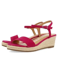 Gioseppo Sandalias Cuña<Sandalias De Piel Fucsia Con Cuña De Yute Para Mujer Xarre
