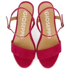 Gioseppo Sandalias Cuña<Sandalias De Piel Fucsia Con Cuña De Yute Para Mujer Xarre