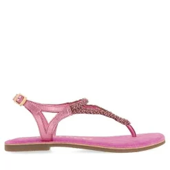 Gioseppo Sandalias Planas<Sandalias De Piel Fucsia Con Adornos Para Mujer Poussan