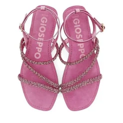 Gioseppo Sandalias Planas<Sandalias De Piel Fucsia Con Adornos Para Mujer Sorlingas