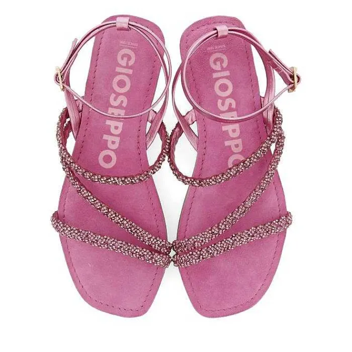 Gioseppo Sandalias Planas<Sandalias De Piel Fucsia Con Adornos Para Mujer Sorlingas