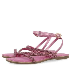Gioseppo Sandalias Planas<Sandalias De Piel Fucsia Con Adornos Para Mujer Sorlingas