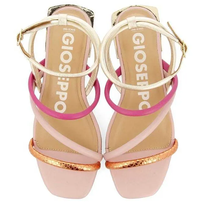 Gioseppo Sandalias Planas<Sandalias De Piel Multicolor Con Metalicos Para Mujer Latah