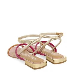 Gioseppo Sandalias Planas<Sandalias De Piel Multicolor Con Metalicos Para Mujer Latah